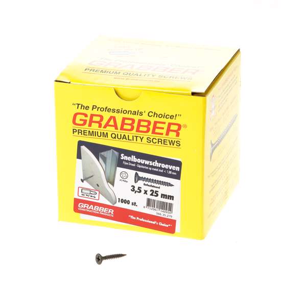 Afbeelding van Grabber snelbouwschroef 3.5x 25 fijn, gefosfateerd 