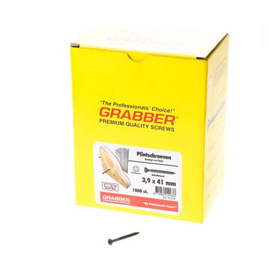 Afbeelding van Grabber plintschroef 3.9x41 trimhead gefosfateerd