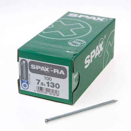 Afbeelding van Spax-RA Kozijnschroeven torx cilinderkop T25 7.5 x 130mm