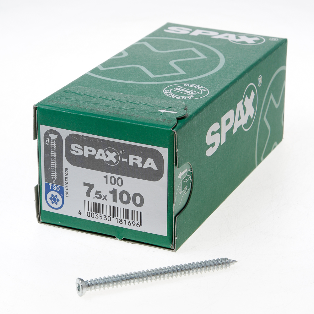 Spax-RA Kozijnschroeven torx platverzonken kop T30 7.5 x 100mm