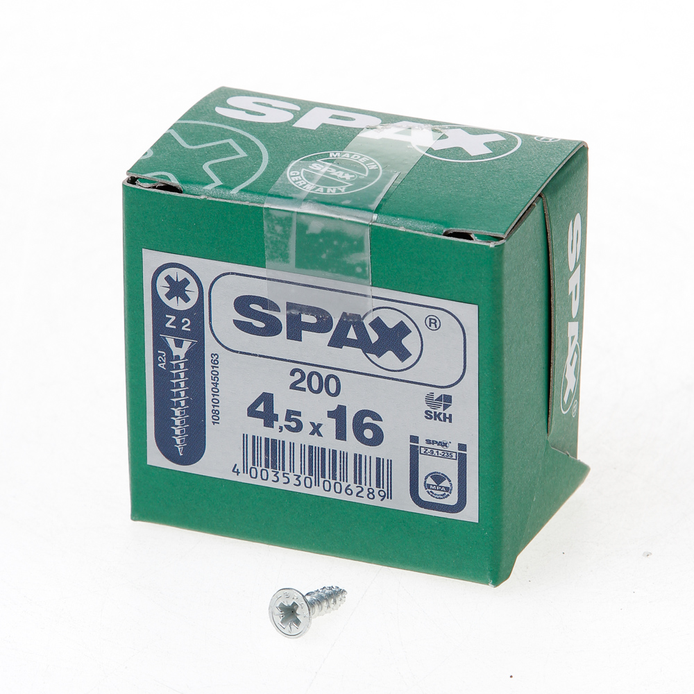 Spax Spaanplaatschroef Platverzonken Kop Verzinkt Pozidriv 45X16Mm Per 200 Stuks spax kopen in de aanbieding Spax Spaanplaatschroef Platverzonken Kop Verzinkt Pozidriv 45X16Mm Per 200 Stuks spax kopen in de aanbieding
