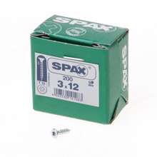 Afbeeldingen van Spax Spaanplaatschroef platverzonken kop verzinkt T-Star T10 3.0x12mm (per 200 stuks)
