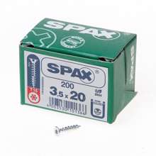 Afbeeldingen van Spax Spaanplaatschroef platverzonken kop verzinkt T-Star T15 3.5x20mm (per 200 stuks)
