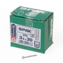 Afbeeldingen van Spax Spaanplaatschroef platverzonken kop verzinkt T-Star T15 3.5x30mm (per 200 stuks)