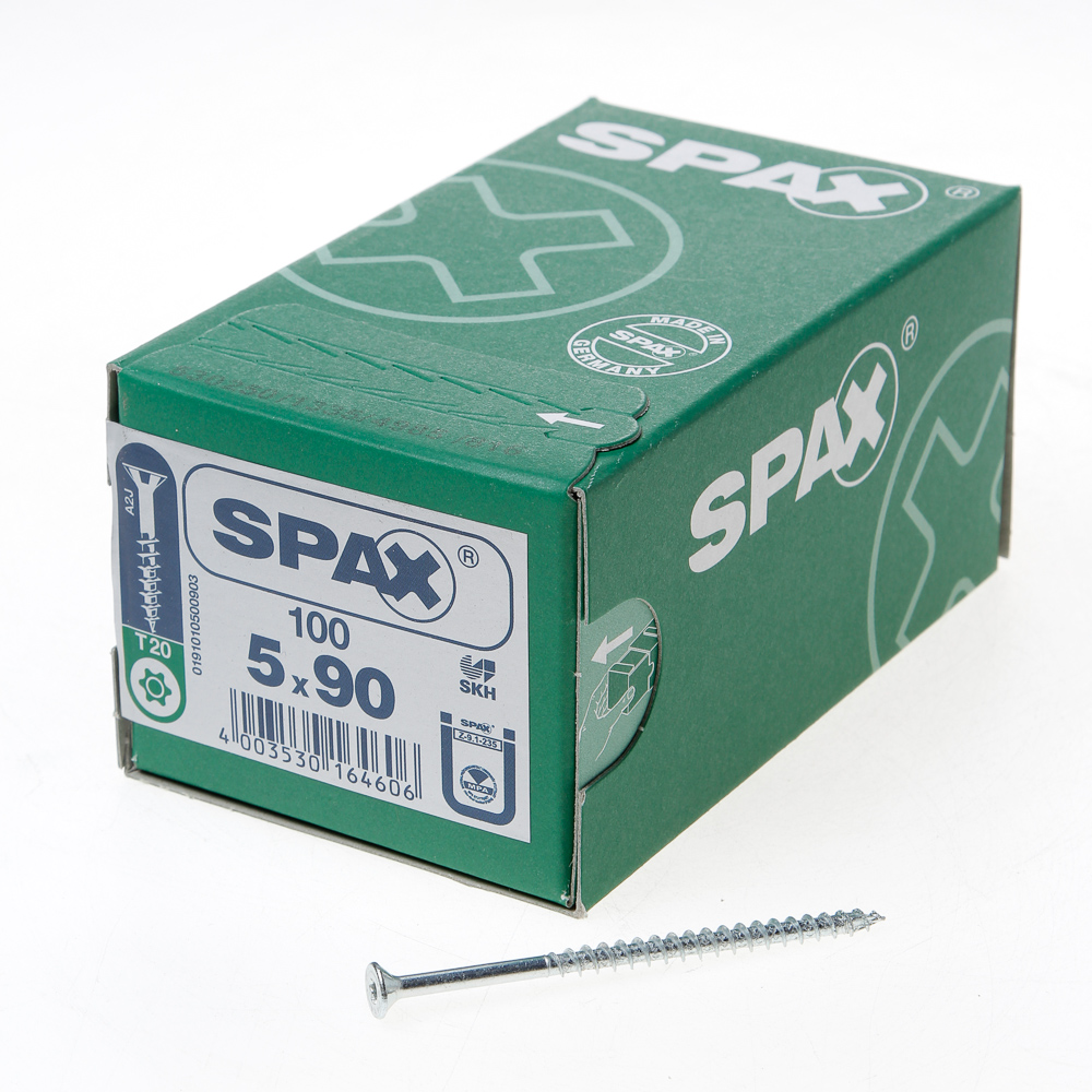 Spax Spaanplaatschroef Platverzonken Kop Verzinkt T Star T20 Deeldraad 50X90Mm Per 100 Stuks spax kopen in de aanbieding Spax Spaanplaatschroef Platverzonken Kop Verzinkt T Star T20 Deeldraad 50X90Mm Per 100 Stuks spax kopen in de aanbieding