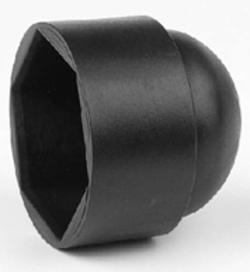 20 x zeskantige afdekkapjes, Made in Germany, beschermkappen M10, schroefdoppen, moerdoppen, afdekking schroeven, zwarte kunststof doppen