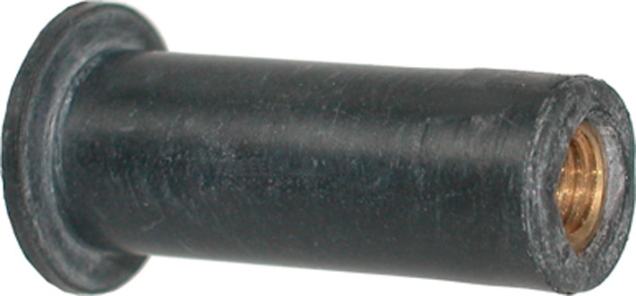 TIP univ plug, rubber/messing, le 50mm, boorgatdiameter 16.2mm