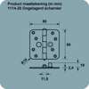Afbeelding van Axa Veiligheidsscharnier ronde hoeken RVS 89 x 89mm SKG*** 1114-25-83/7KV4
