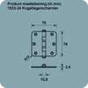 Afbeelding van Axa Kogellagerscharnier topcoat gegalvaniseerd ronde hoeken 76 x 76mm 1533-24-23/E