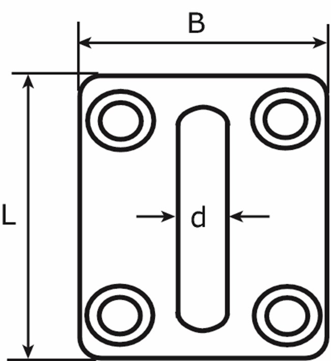 Muurplaat verzinkt 597-5555E 55 x 55 x 8mm 8000.560.0555