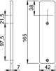 Afbeelding van Hoppe Kortschild, aluminium 202kp wc 5x57 zilver