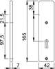 Afbeelding van Hoppe Kortschild, aluminium 202kp wc 5x57 zilver