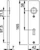 Afbeelding van Hoppe Kortschild, aluminium 202kp pc 55 zilver