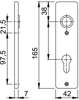 Afbeelding van Hoppe Kortschild, aluminium 202kp wc8x72 zilver