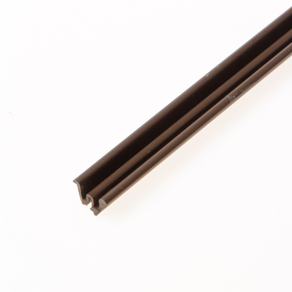 schuifdeurrail 1440 pvc bruin 2000 x 9,5 x 7,5mm