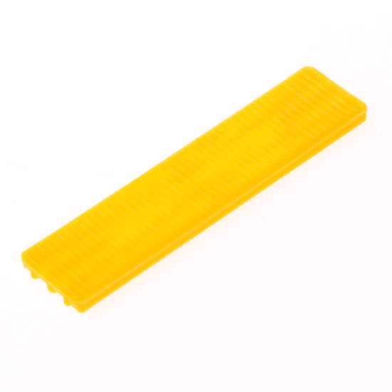 Afbeelding van Kunststof steunblokje (glasblokje / beglazingsblokje), geel 22 x 4 x 100mm