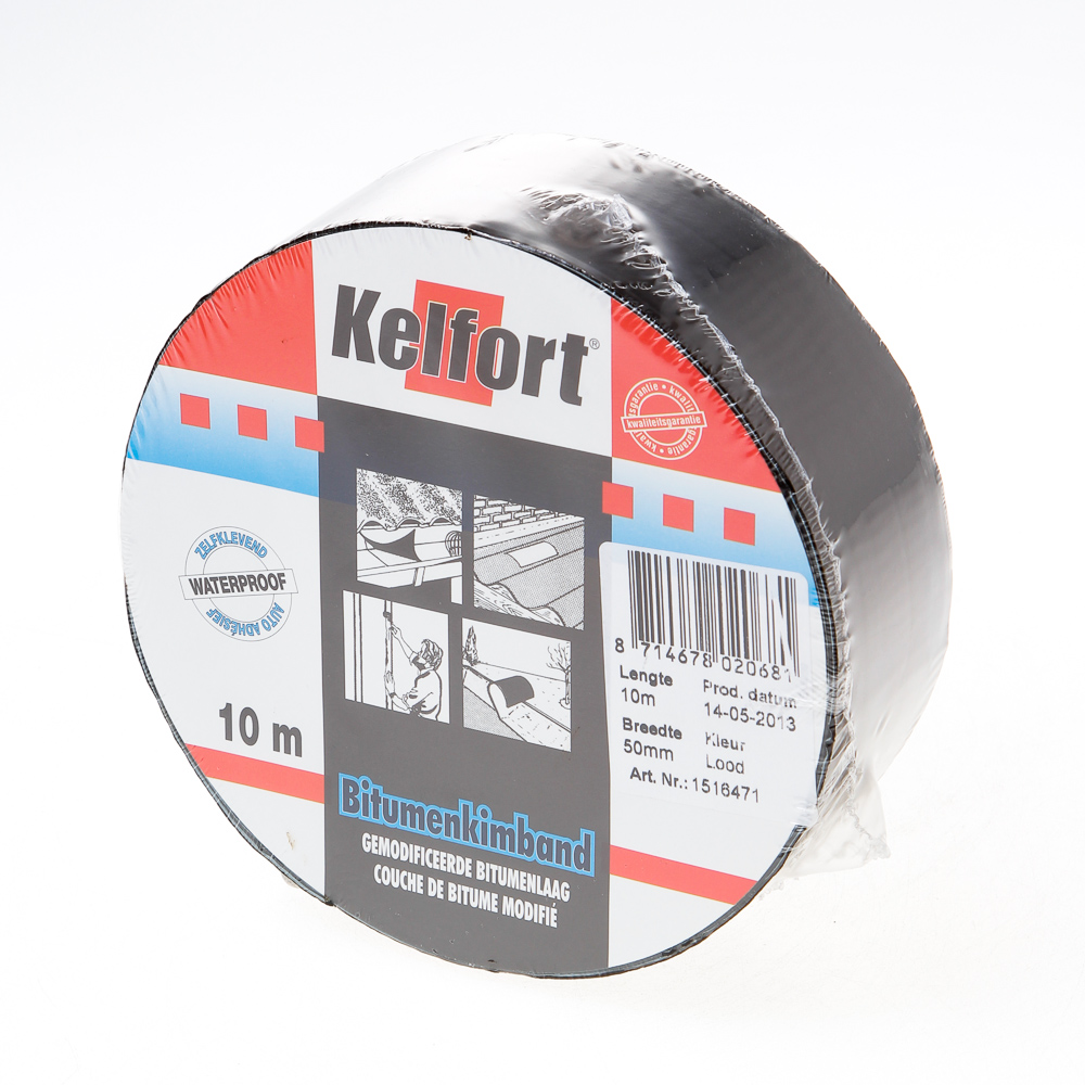 Bitumenkimband loodkleurig 10 meter x 50mm