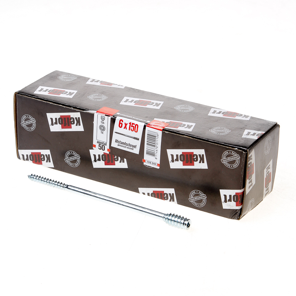 Afstandschroef verzinkt 6.0 x 150mm torx 25
