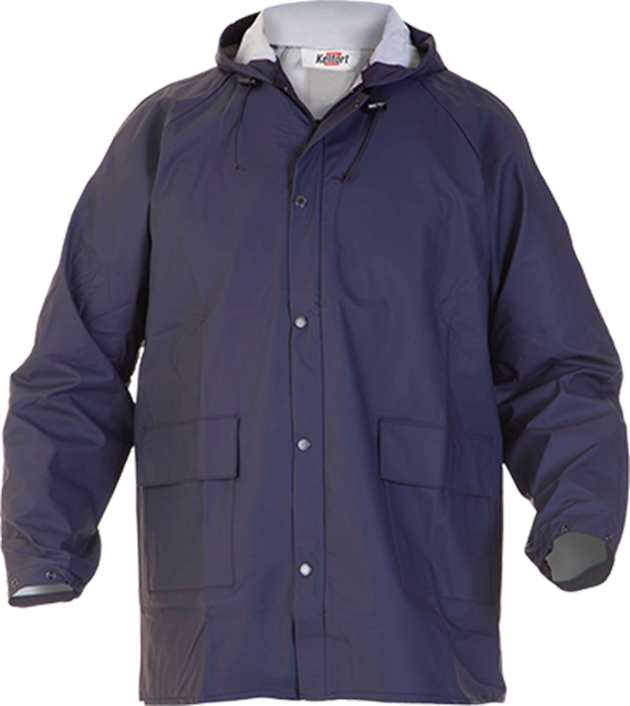 Regenjas marine blauw 53% polyurethaan en 47% polyamide M