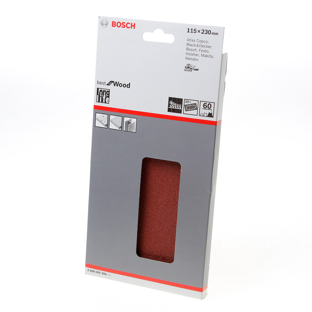 Schuurvel 115 x 230mm K60 blister van 10 vellen