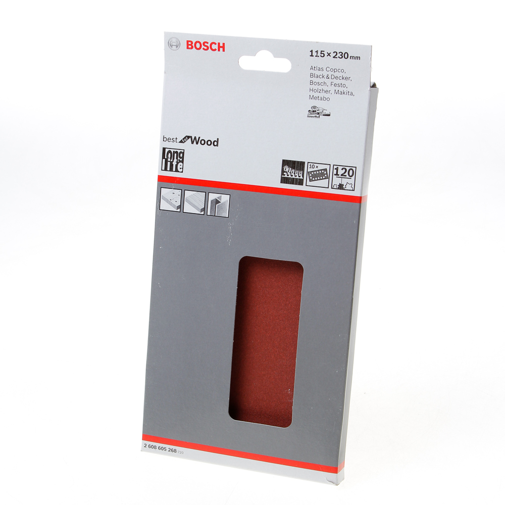 Schuurvel 115 x 230mm K120 blister van 10 vellen