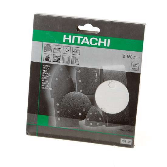 Afbeelding van Hikoki Schuurschijf diameter 150 k400 velcro wit (10 st)