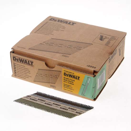 Afbeelding van DeWalt spijker XR standsaard geringd 2.8 x 63mm doos van 2200 spijkers