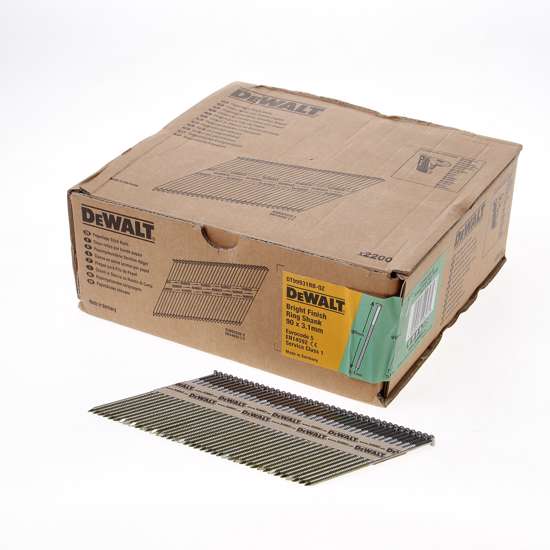 Afbeelding van DeWalt spijker XR standsaard geringd 3.1 x 90mm doos van 2200 spijkers
