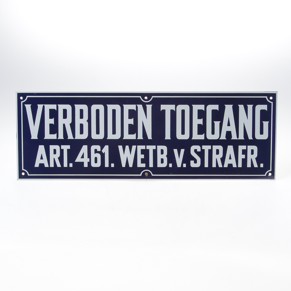 Bord verboden toegang metaal