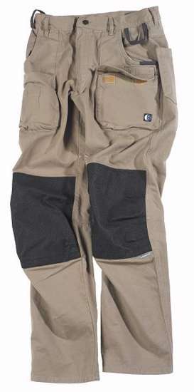 Afbeelding van Beckum Werkbroek khaki kevlar EBT03 taille 56 W40 L36