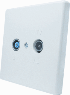 Tv/fm doorluswandcontactdoos inbouw gut63