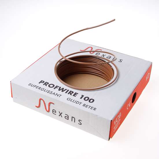 Afbeelding van Nexans Profwire kabel installatiedraad bruin 2.5mm²