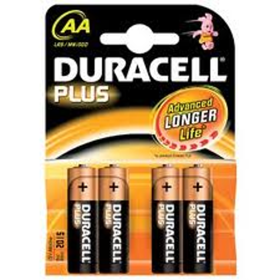 Afbeelding van Duracell Batterij penlite 1.5v lr6 aa blister van 4 batterijen