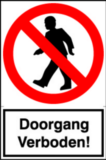 Afbeelding van Sticker Doorgang verboden
