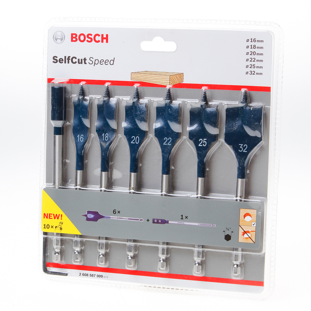 Bosch Speedborenset Inclusief Verlenstuk 152Mm 7 Delig Diameter 16 32Mm bosch kopen in de aanbieding