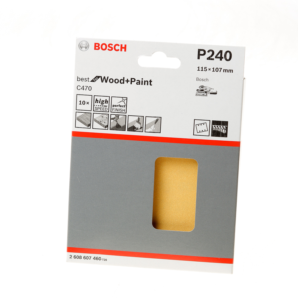 Schuurvel klit wood and paint 115 x 107 K240 blister van 10 vellen