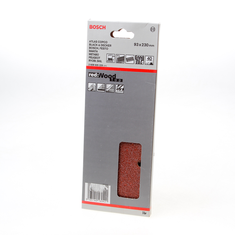 Schuurvel wood and paint 93 x 230mm K40 blister van 10 vellen