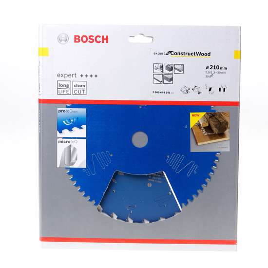 Afbeelding van Bosch Cirkelzaagblad 30 tanden Construct Wood WZ+pyramide 210 x 30 x 2mm