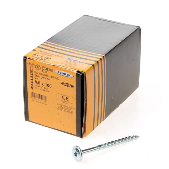 Afbeelding van Eurotec Tellerkopschroef verzinkt T40 8x100mm (per 50 stuks)