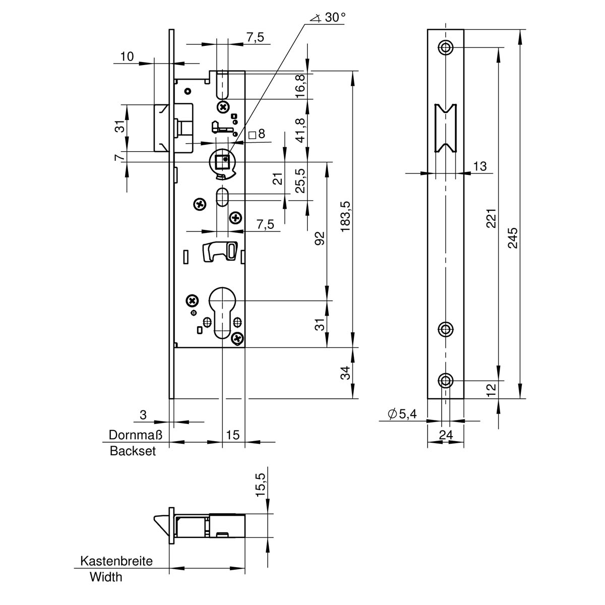 Wilka Smalslot RVS loop 138F-40 LS/RS