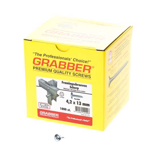 Afbeelding van Grabber framingschroef 4.2x13 wafer scherp verzinkt