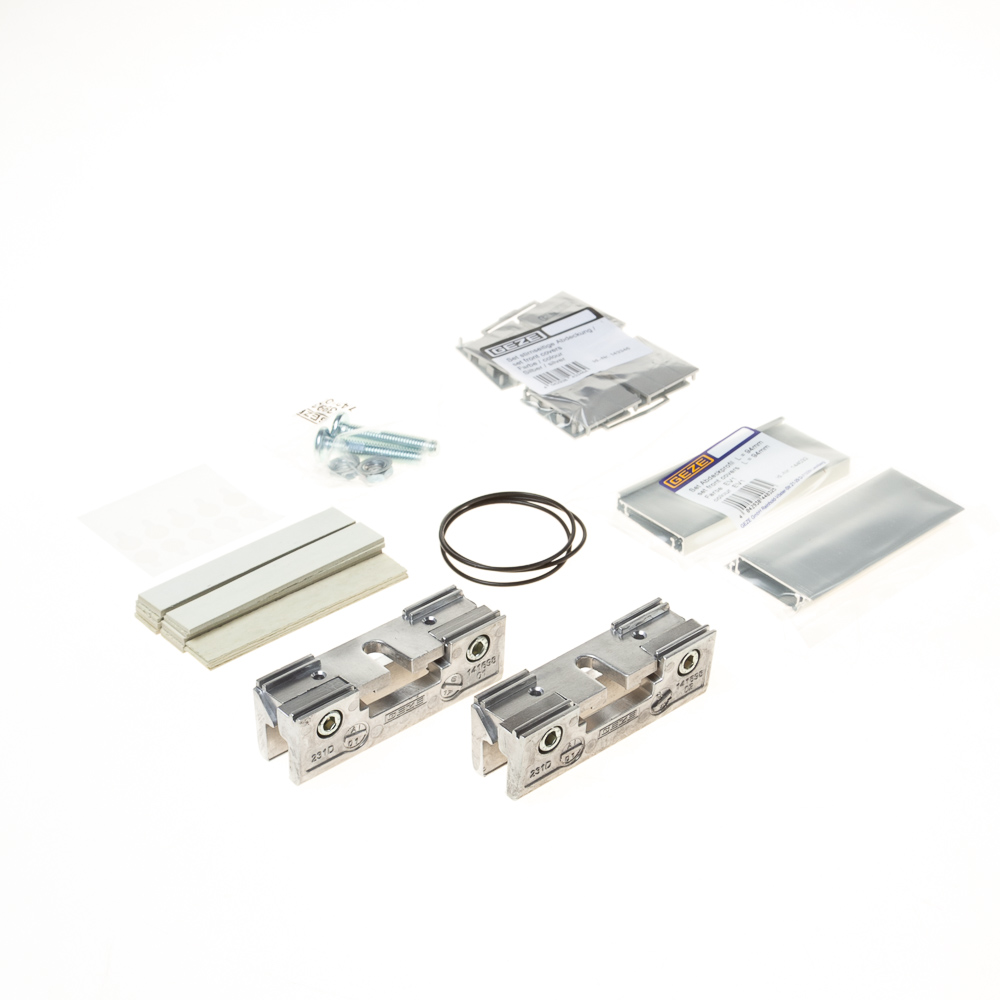 Geze Set Glasklemplaten Zilverkleur Ev1 30Mm Voor Glazen Deuren geze kopen in de aanbieding