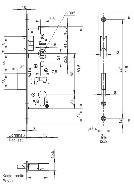 Wilka Smalslot RVS 1438-25 PC 92 LS/RS