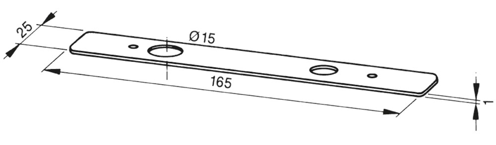 Dorma Afdekplaat rvs 8064