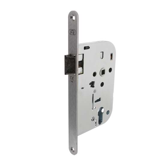 Afbeelding van P+E Loopslot DIN rechts/links met rvs geborstelde voorplaat 235x20mm