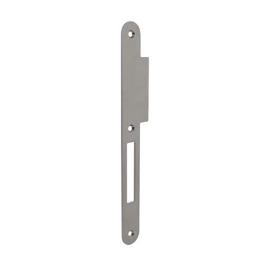 Afbeelding van P+E Sluitplaat voor projectsloten met nachtschoot DIN links 235x25mm rvs geborsteld
