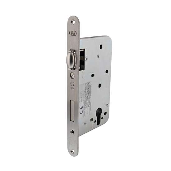 Afbeelding van P+E Tonrol dag- en nachtslot profielcilindergat 72mm doornmaat 60mm met rvs geborstelde voorplaat 235x25mm
