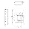 Afbeelding van P+E Dag- en nachtslot profielcilindergat 72mm DIN rechts/links met rvs geborstelde voorplaat 235x20mm