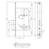 Afbeelding van P+E Kastslot profielcilindergat 72mm DIN rechts/links met rvs geborstelde voorplaat 235x20mm