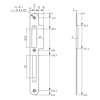 Afbeelding van P+E Sluitplaat voor projectsloten met dag- en nachtschoot DIN links 235x25mm rvs geborsteld